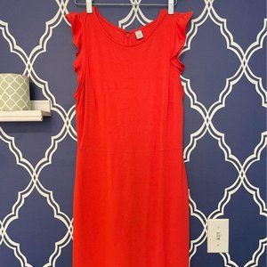 Red Old Navy Flutter Sleeve Dress